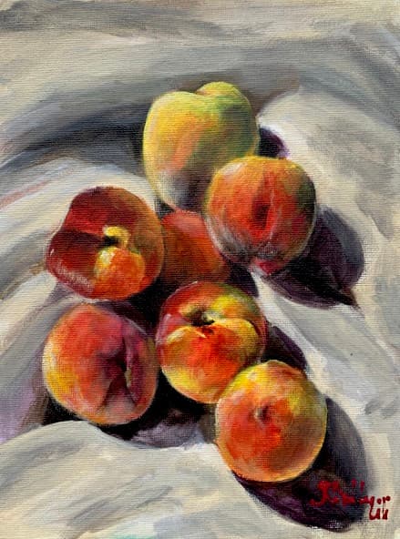 Frissen szedett barackok