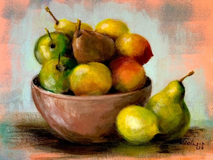 Telepakolt gyümölcsöstál